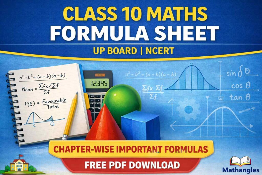 Class 10 Maths Formula Sheet – Chapter Wise