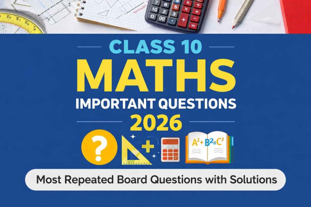 Class 10 Maths Important Questions with Solutions 2026