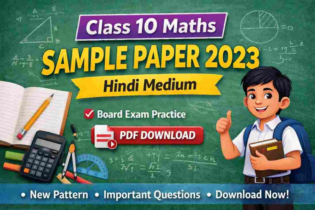 Class 10 Maths Sample Paper 2023 Hindi Medium