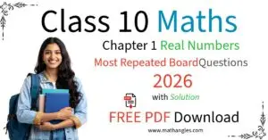 Class 10 Maths Chapter 1 Important Questions