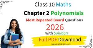 Class 10 Maths Chapter 2 Polynomials Important Questions